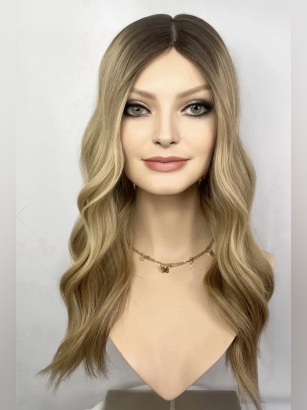 Preloved Highline Human Hair Topper 22” Rooted Medium Blonde